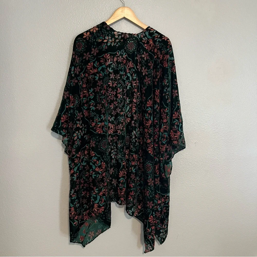 NWT Torrid Burnout Ruana Teal Kimono OS - Picture 4 of 5
